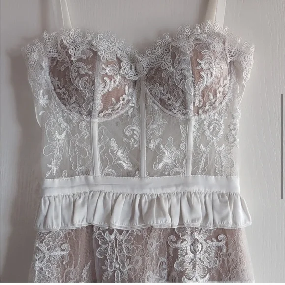 V. Chapman White Lace Gown - Picture 7 of 13